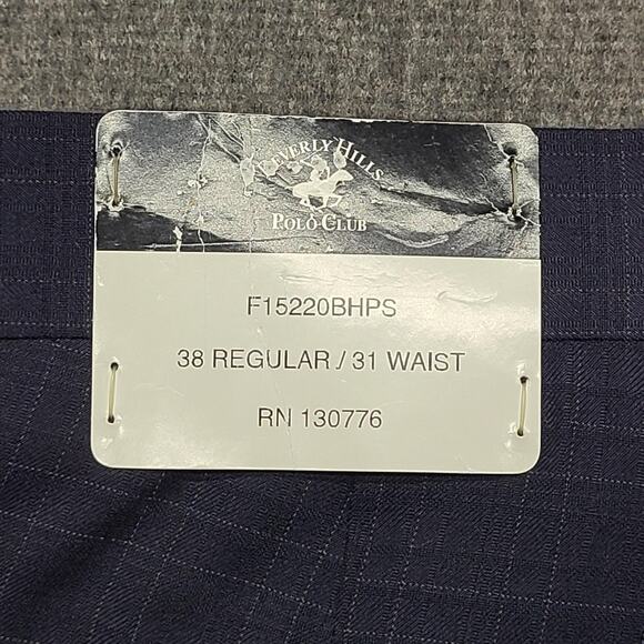 Beverly Hills Polo Club Dress Pants Mens 31x38 Regular Formal Polyester Trousers - Picture 10 of 10